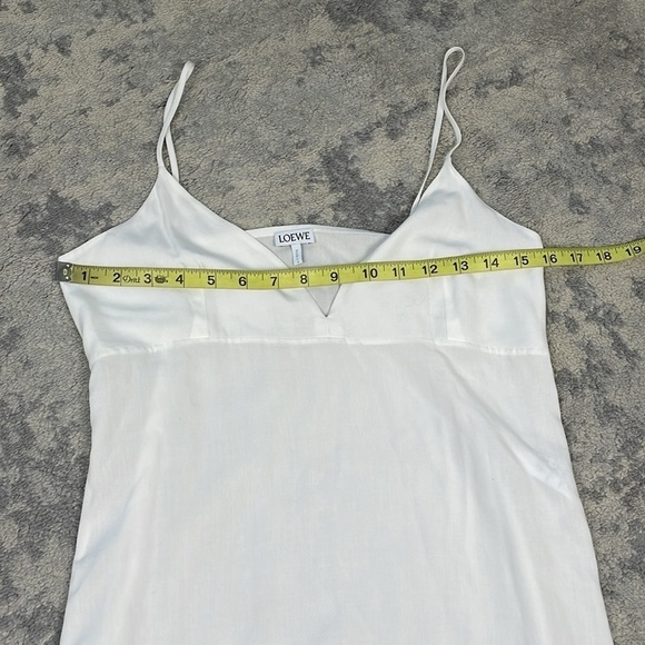 NWT Loewe Macrame Trim Sheer Midi Dress White Bridal Organza Sz 38 - Picture 12 of 16